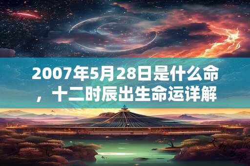 2007年5月28日是什么命，十二时辰出生命运详解