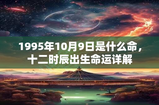 1995年10月9日是什么命，十二时辰出生命运详解