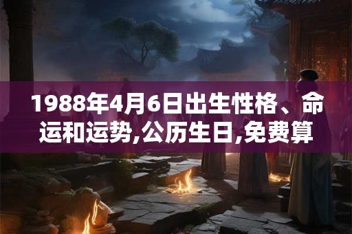 1988年4月6日出生性格、命运和运势,公历生日,免费算命
