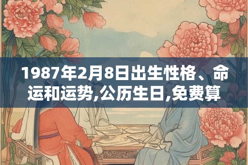 1987年2月8日出生性格、命运和运势,公历生日,免费算命