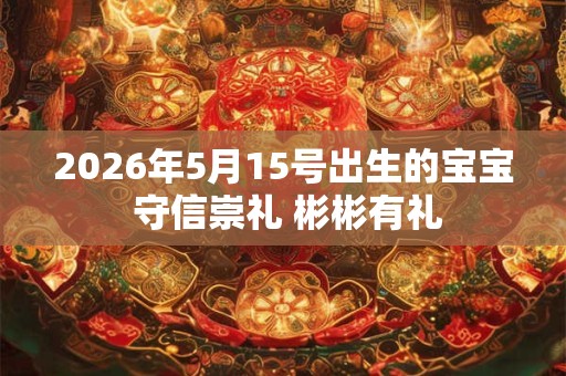 2026年5月15号出生的宝宝 守信崇礼 彬彬有礼
