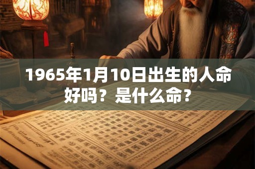1965年1月10日出生的人命好吗？是什么命？