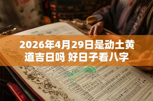 2026年4月29日是动土黄道吉日吗 好日子看八字 2026年4月29日是动土黄道吉日吗 好日子看八字