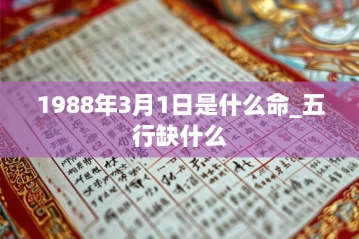 1988年3月1日是什么命_五行缺什么