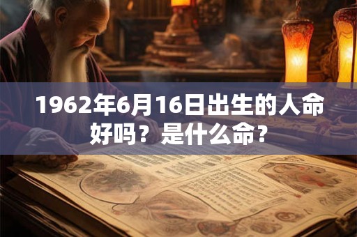 1962年6月16日出生的人命好吗？是什么命？