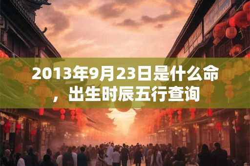2013年9月23日是什么命,出生时辰五行查询 2013年9月23日是什么命,出生时辰五行查询