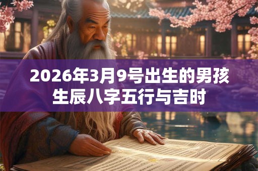 2026年3月9号出生的男孩生辰八字五行与吉时