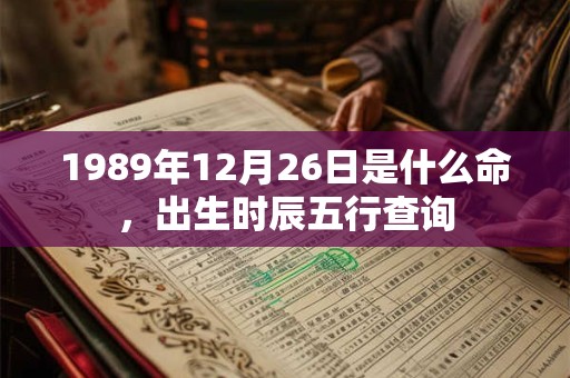 1989年12月26日是什么命，出生时辰五行查询