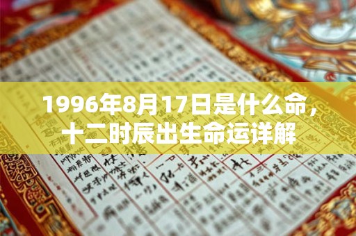 1996年8月17日是什么命,十二时辰出生命运详解 1996年8月17日是什么命,十二时辰出生命运详解