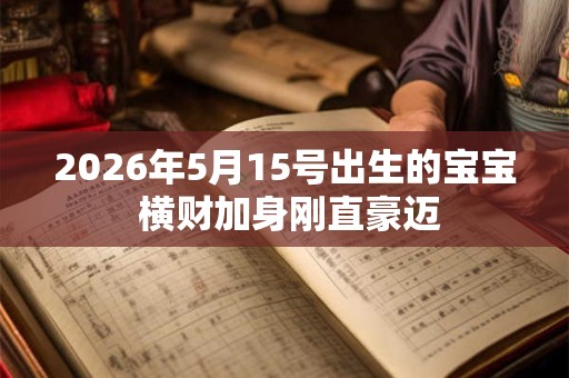 2026年5月15号出生的宝宝 横财加身刚直豪迈