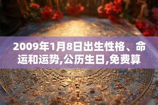 2009年1月8日出生性格、命运和运势,公历生日,免费算命