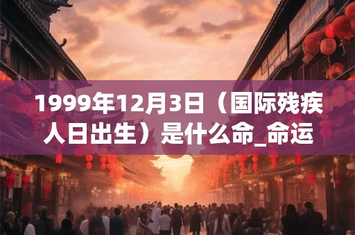 1999年12月3日(国际残疾人日出生)是什么命_命运如何 1999年12月3日(国际残疾人日出生)是什么命_命运如何