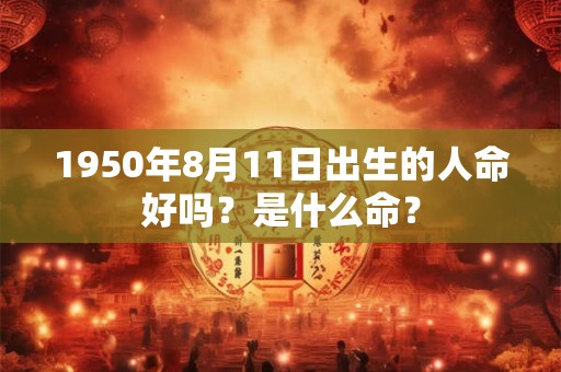 1950年8月11日出生的人命好吗？是什么命？
