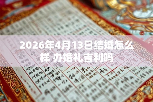 2026年4月13日结婚怎么样 办婚礼吉利吗 2026年4月13日结婚怎么样 办婚礼吉利吗
