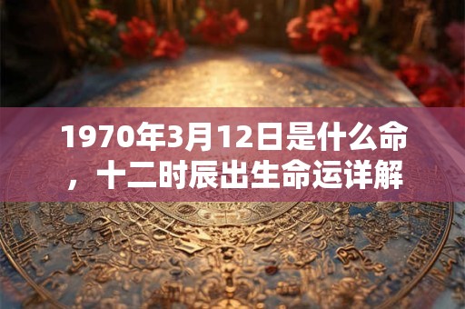 1970年3月12日是什么命，十二时辰出生命运详解