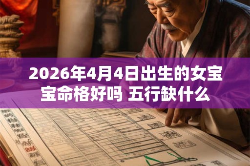 2026年4月4日出生的女宝宝命格好吗 五行缺什么 2026年4月4日出生的女宝宝命格好吗 五行缺什么