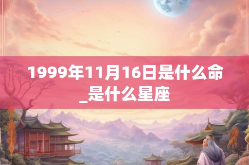 1999年11月16日是什么命_是什么星座