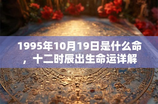 1995年10月19日是什么命，十二时辰出生命运详解