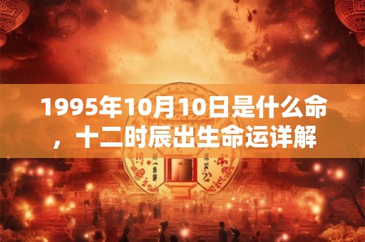 1995年10月10日是什么命，十二时辰出生命运详解