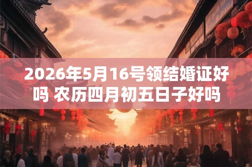 2026年5月16号领结婚证好吗 农历四月初五日子好吗 2026年5月16号领结婚证好吗 农历四月初五日子好吗