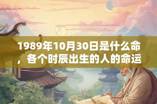 1989年10月30日是什么命,各个时辰出生的人的命运 1989年10月30日是什么命,各个时辰出生的人的命运