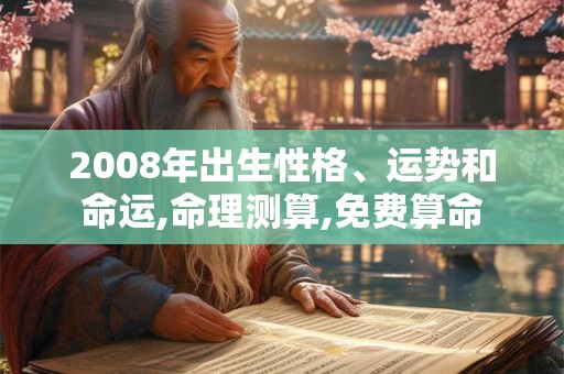 2008年出生性格、运势和命运,命理测算,免费算命 2008年出生性格、运势和命运,命理测算,免费算命