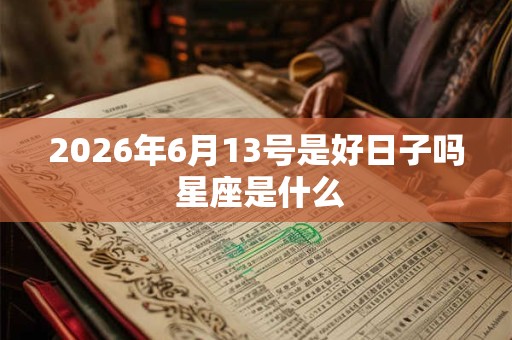 2026年6月13号是好日子吗 星座是什么