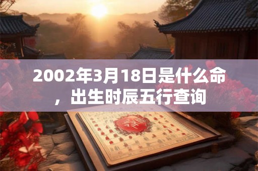 2002年3月18日是什么命,出生时辰五行查询 2002年3月18日是什么命,出生时辰五行查询