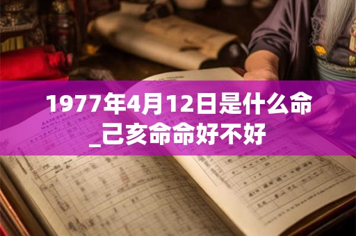 1977年4月12日是什么命_己亥命命好不好 1977年4月12日是什么命_己亥命命好不好