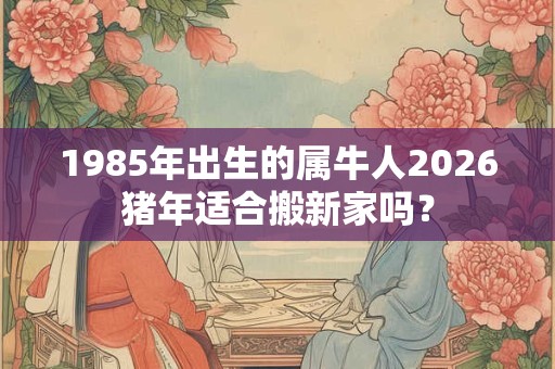 1985年出生的属牛人2026猪年适合搬新家吗? 1985年出生的属牛人2026猪年适合搬新家吗?