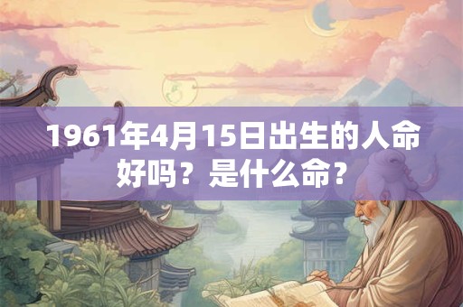 1961年4月15日出生的人命好吗？是什么命？