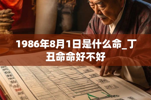 1986年8月1日是什么命_丁丑命命好不好 1986年8月1日是什么命_丁丑命命好不好