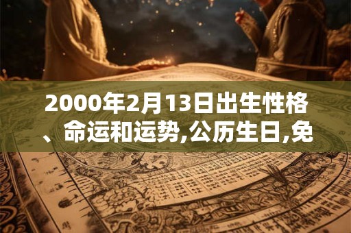 2000年2月13日出生性格、命运和运势,公历生日,免费算命 2000年2月13日出生性格、命运和运势,公历生日,免费算命