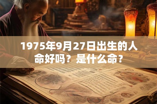 1975年9月27日出生的人命好吗?是什么命? 1975年9月27日出生的人命好吗?是什么命?