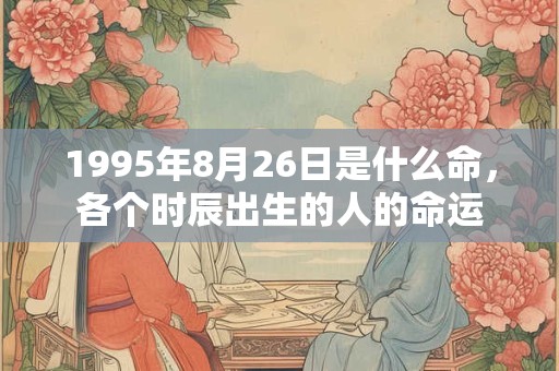 1995年8月26日是什么命,各个时辰出生的人的命运 1995年8月26日是什么命,各个时辰出生的人的命运