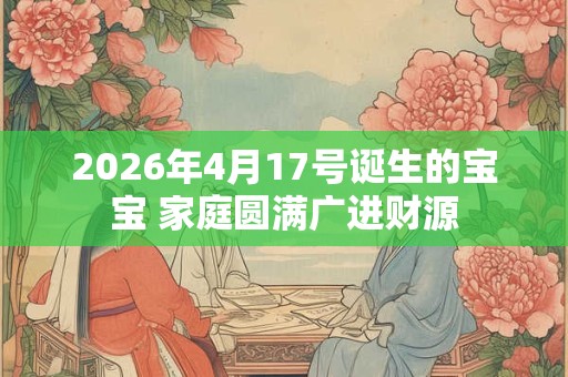 2026年4月17号诞生的宝宝 家庭圆满广进财源 2026年4月17号诞生的宝宝 家庭圆满广进财源
