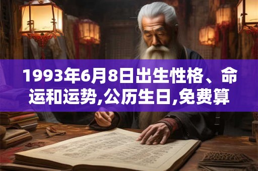 1993年6月8日出生性格、命运和运势,公历生日,免费算命 1993年6月8日出生性格、命运和运势,公历生日,免费算命