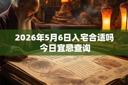 2026年5月6日入宅合适吗 今日宜忌查询 2026年5月6日入宅合适吗 今日宜忌查询