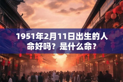 1951年2月11日出生的人命好吗?是什么命? 1951年2月11日出生的人命好吗?是什么命?