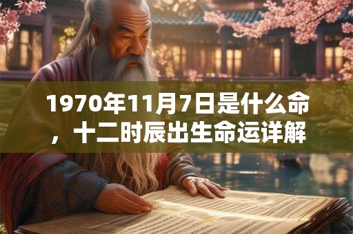 1970年11月7日是什么命,十二时辰出生命运详解 1970年11月7日是什么命,十二时辰出生命运详解