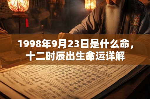 1998年9月23日是什么命,十二时辰出生命运详解 1998年9月23日是什么命,十二时辰出生命运详解