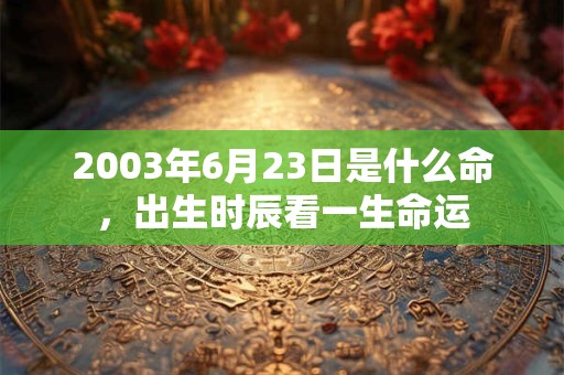 2003年6月23日是什么命,出生时辰看一生命运 2003年6月23日是什么命,出生时辰看一生命运