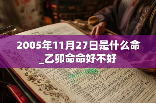 2005年11月27日是什么命_乙卯命命好不好