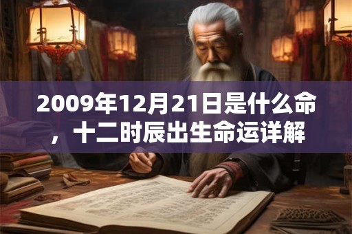 2009年12月21日是什么命，十二时辰出生命运详解