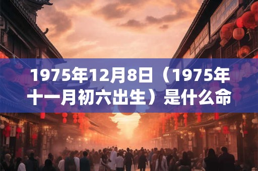 1975年12月8日(1975年十一月初六出生)是什么命_命运如何 1975年12月8日(1975年十一月初六出生)是什么命_命运如何