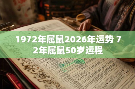 1972年属鼠2026年运势 72年属鼠50岁运程