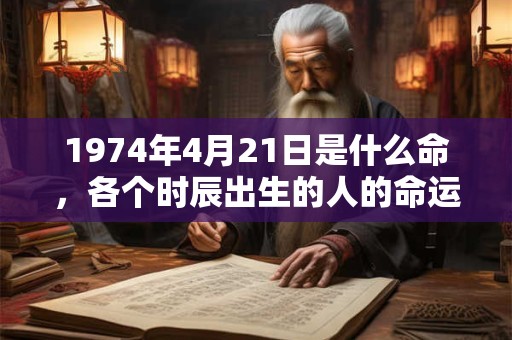 1974年4月21日是什么命，各个时辰出生的人的命运