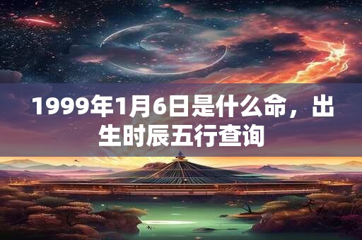 1999年1月6日是什么命，出生时辰五行查询