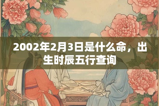2002年2月3日是什么命,出生时辰五行查询 2002年2月3日是什么命,出生时辰五行查询