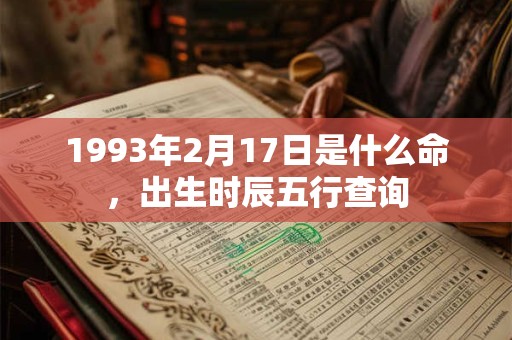 1993年2月17日是什么命,出生时辰五行查询 1993年2月17日是什么命,出生时辰五行查询